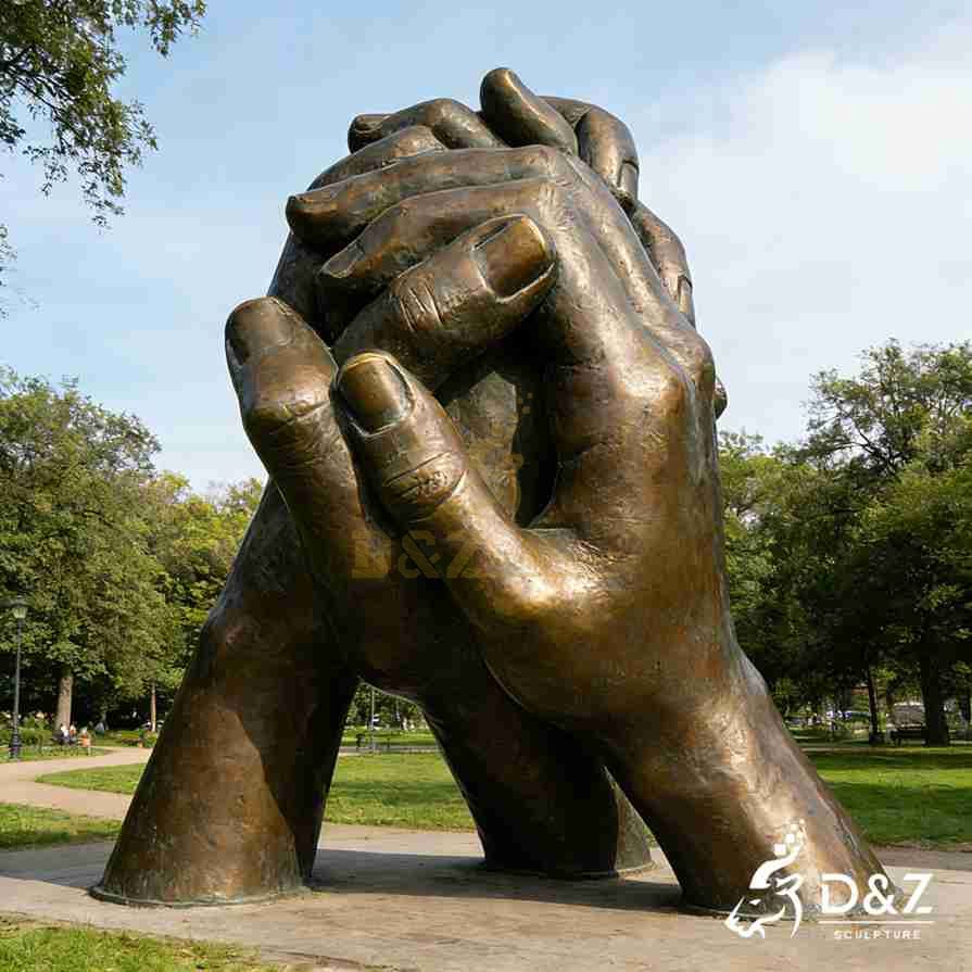 Bronze Three Hands Sculpture 1