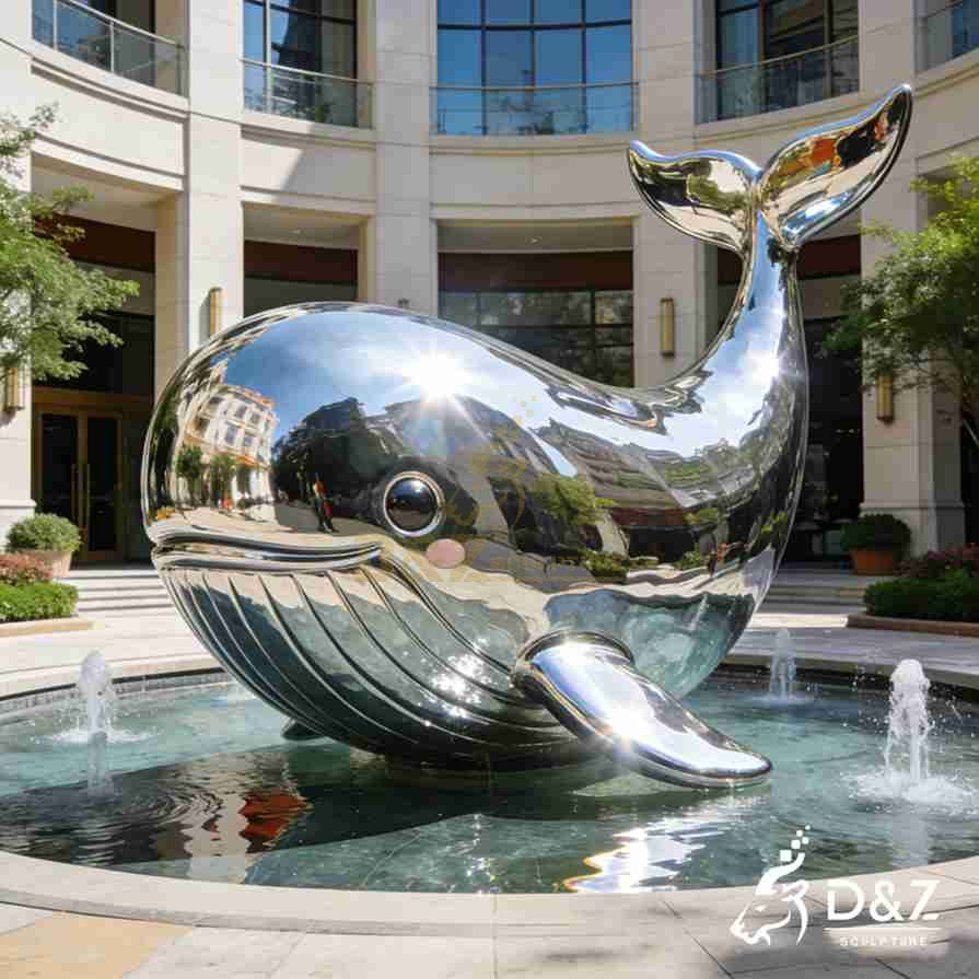 Metal Whale Art Sculpture 4