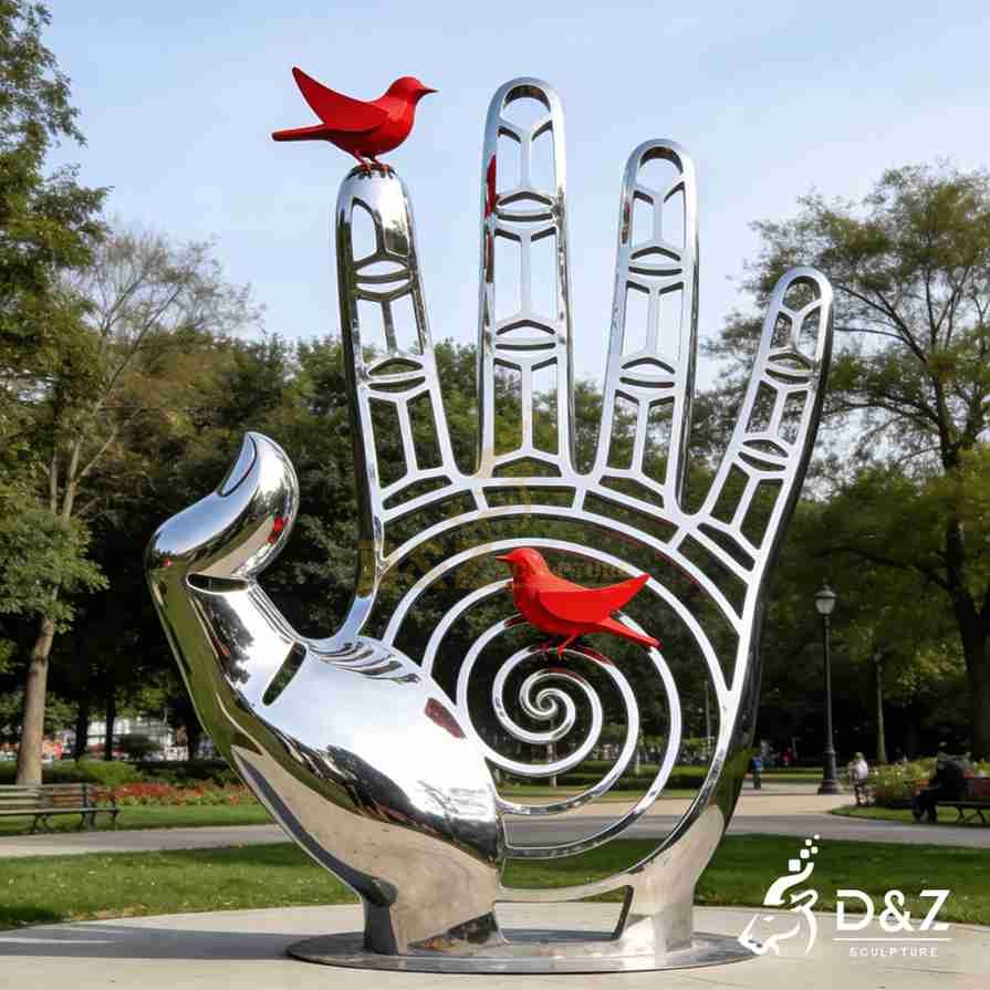 15-8 Large Metal Hand Sculptures: Infusing Soul into Spaces