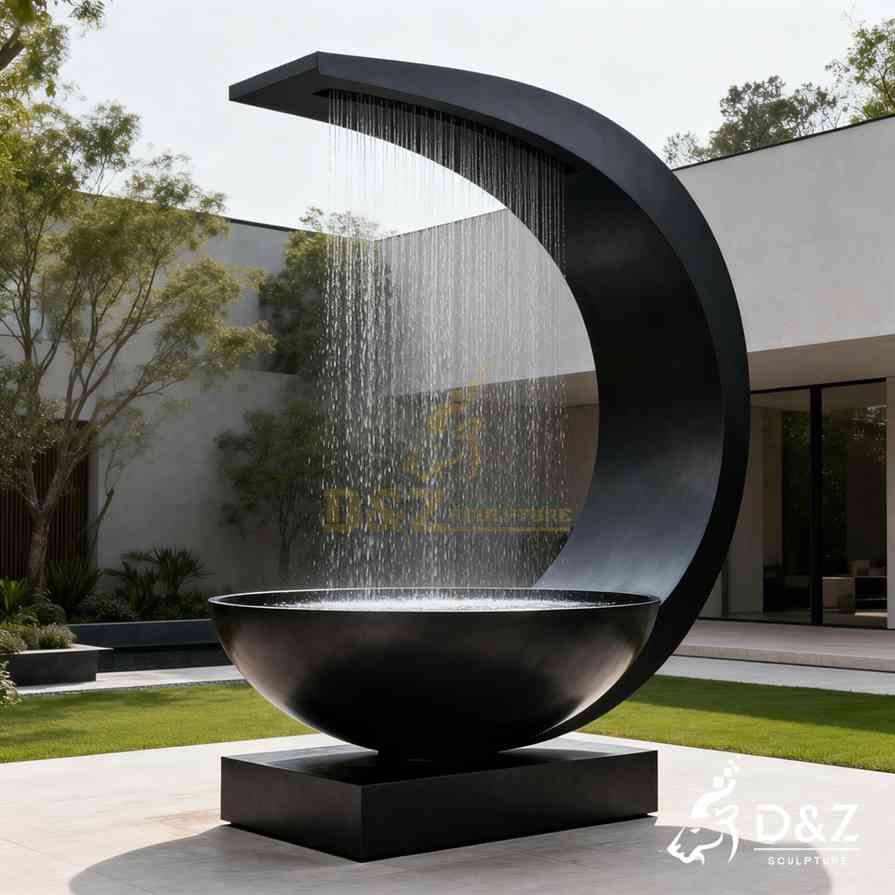 Black Metal Bowl Fountain 4 Black Metal Bowl Fountain 4