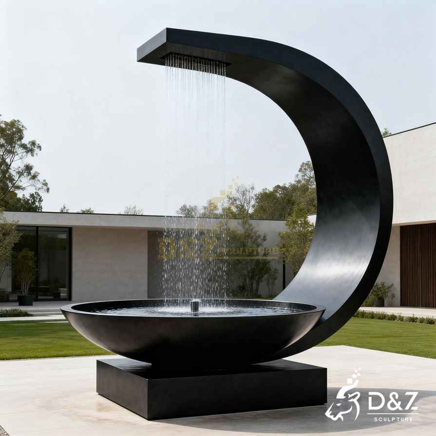 Black Metal Bowl Fountain 6 Black Metal Bowl Fountain 6