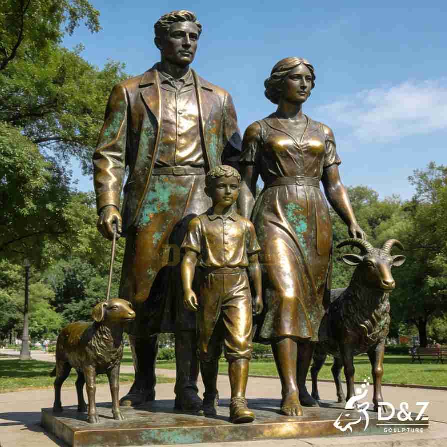 Large Bronze Family Sculpture 5
