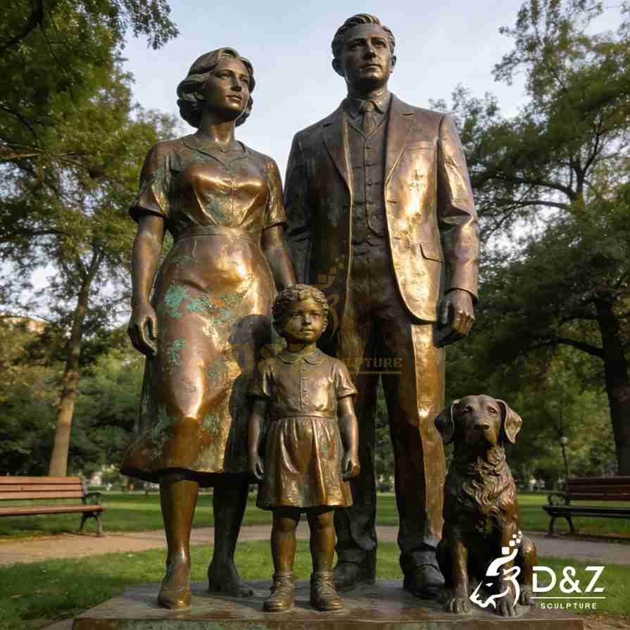 Large Bronze Family Sculpture 6