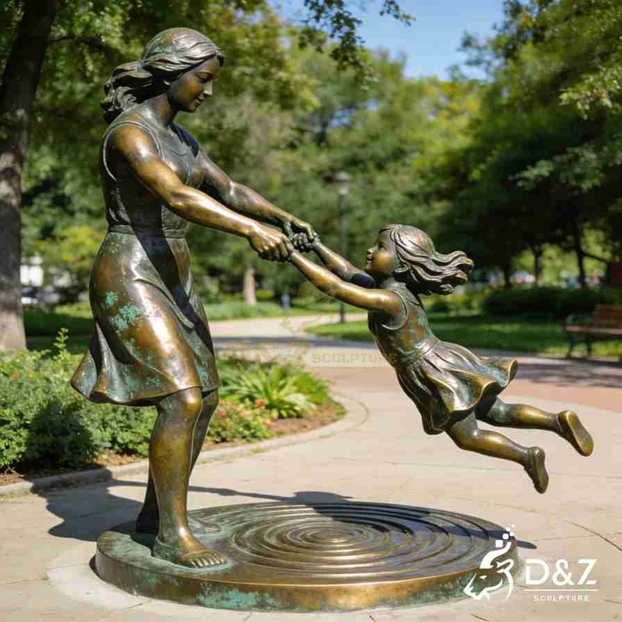 Bronze Mother and Daughter Sculpture 1 Bronze Mother and Daughter Sculpture 1