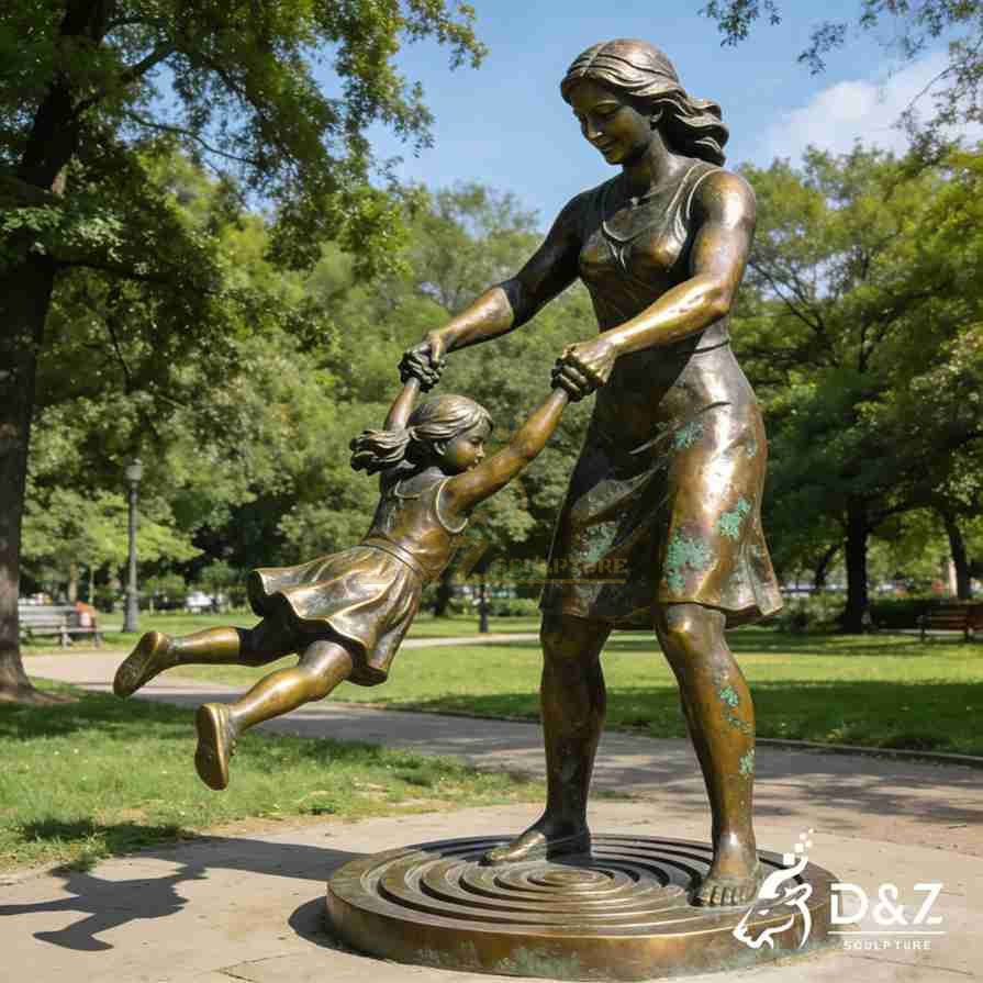 Bronze Mother and Daughter Sculpture 2 Bronze Mother and Daughter Sculpture 2