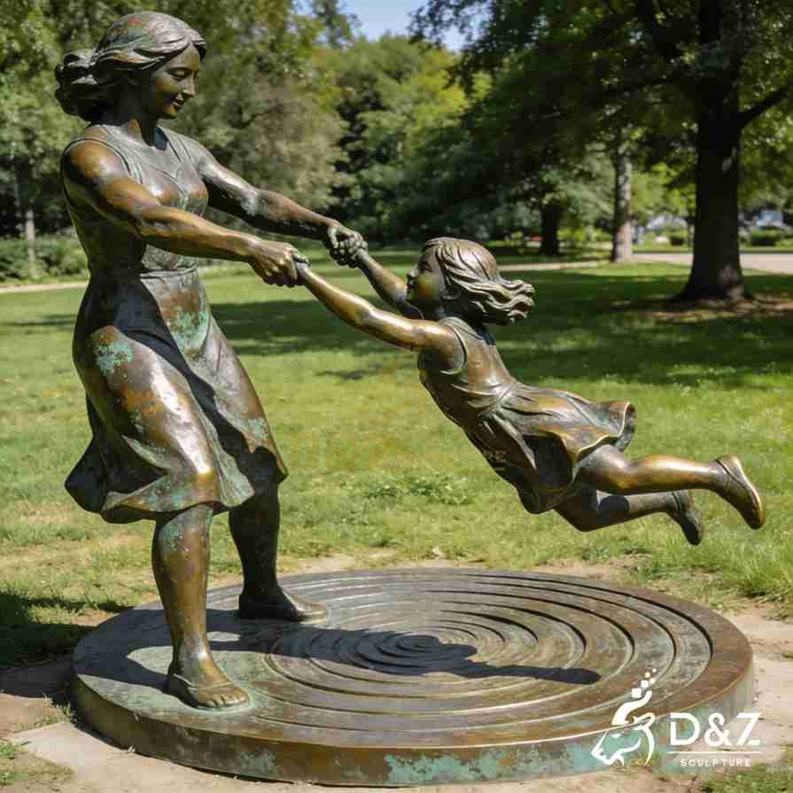 Bronze Mother and Daughter Sculpture 3 Bronze Mother and Daughter Sculpture 3