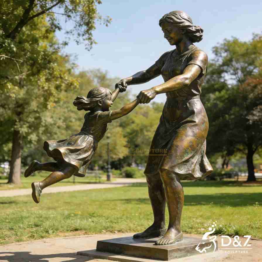 Bronze Mother and Daughter Sculpture 4 Bronze Mother and Daughter Sculpture 4