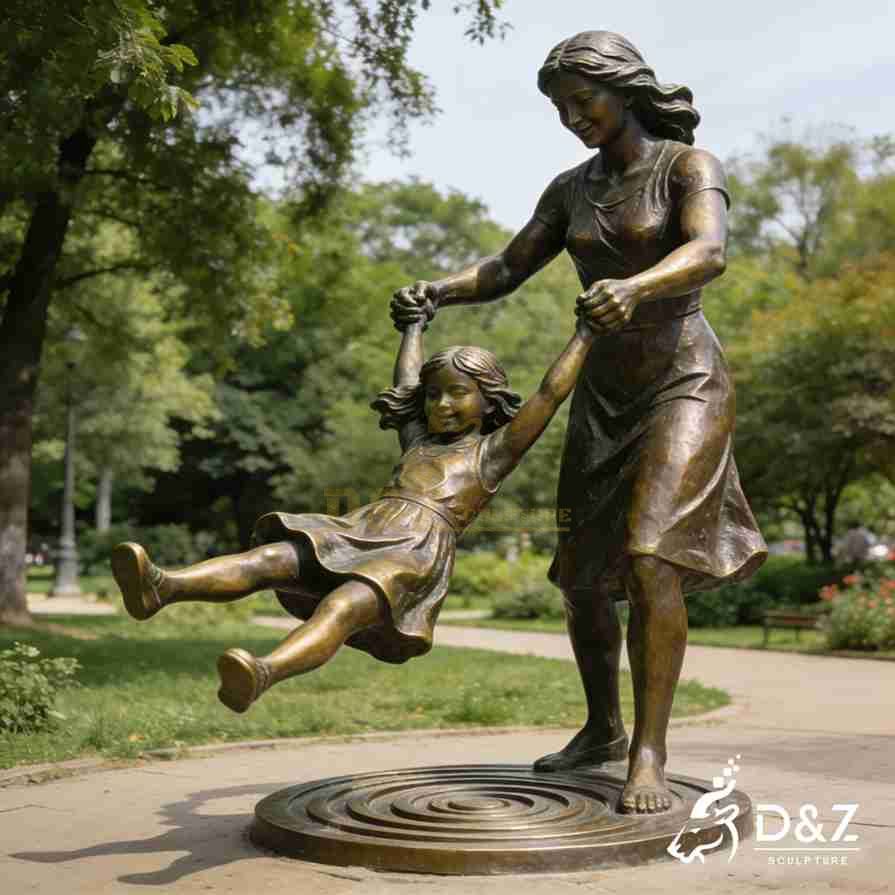 Bronze Mother and Daughter Sculpture 5 Bronze Mother and Daughter Sculpture 5
