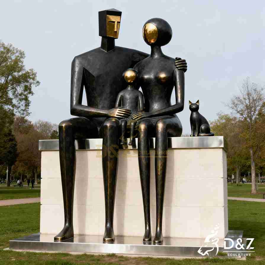 Bronze Abstract Family Sculpture 2