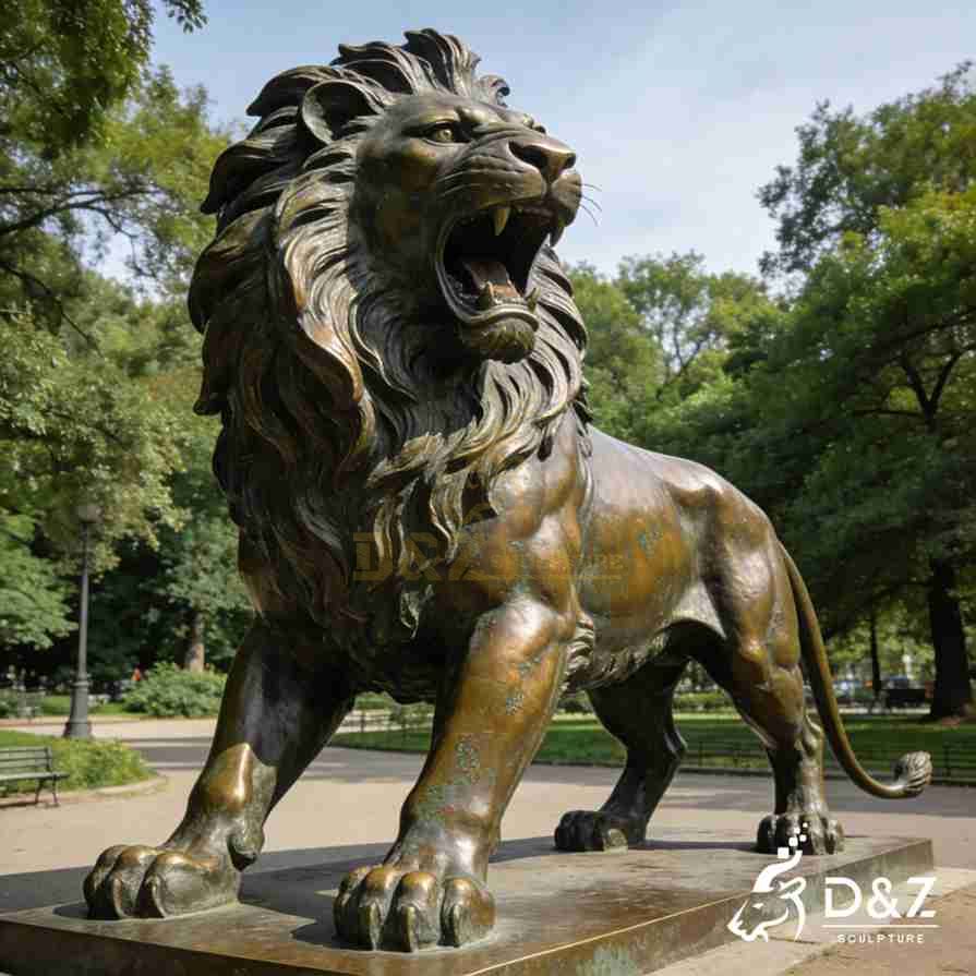 Large Bronze Lion Statue 5