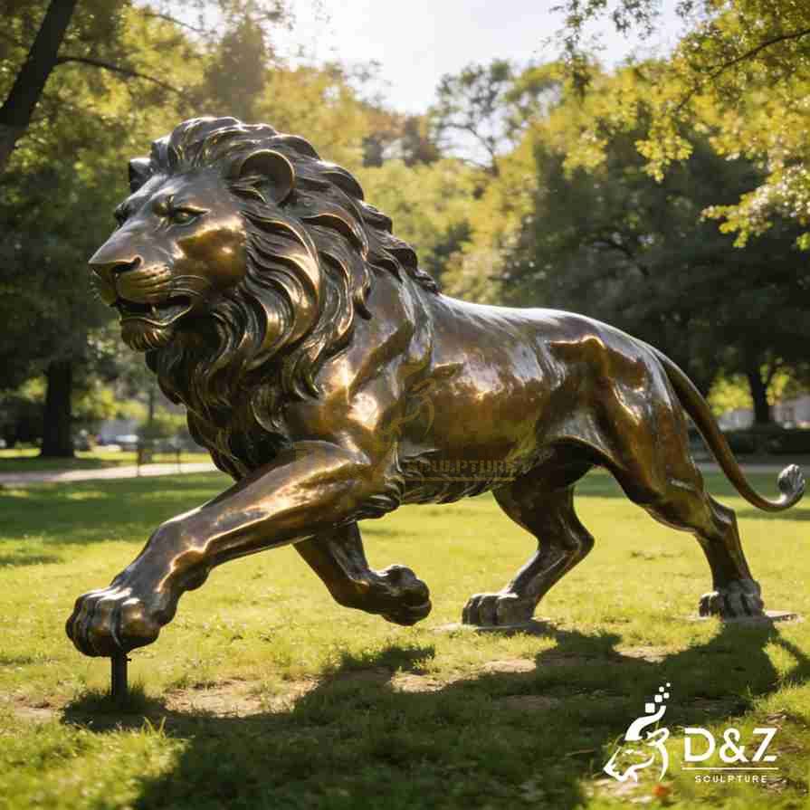 Large Bronze Lion Statue 6