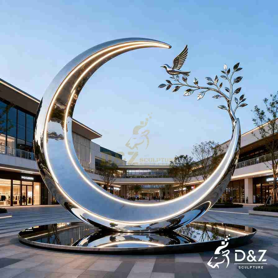 Crescent Moon Bird Sculpture 1