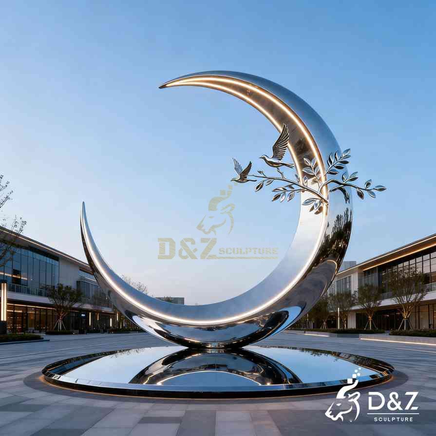 Crescent Moon Bird Sculpture 2