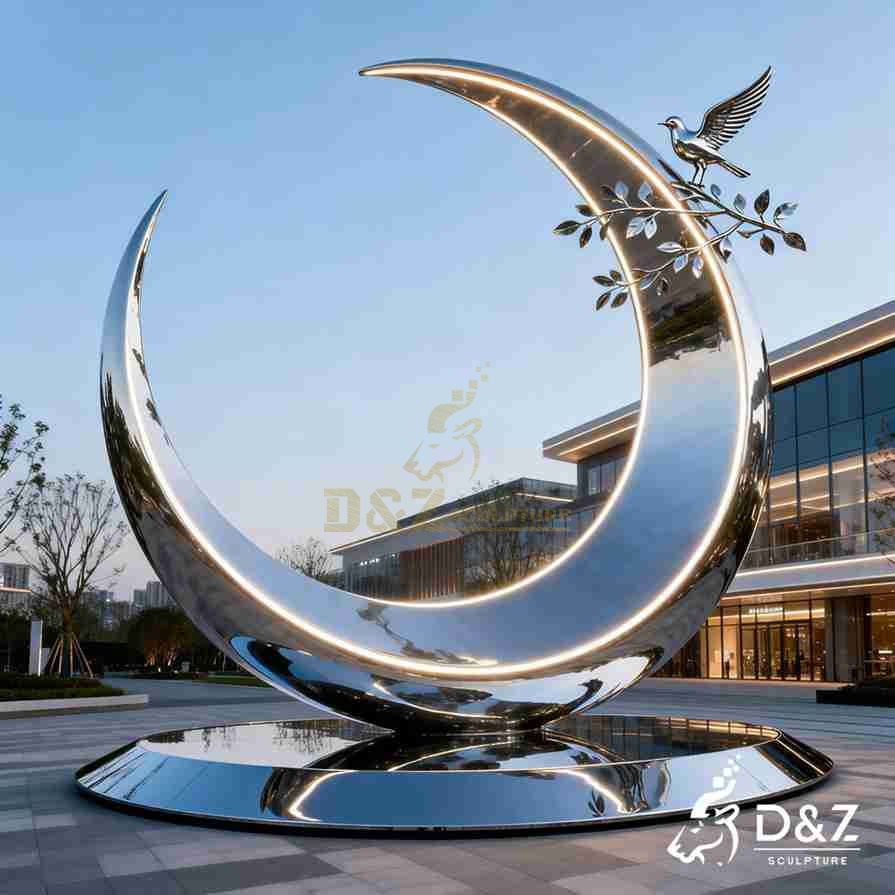 Crescent Moon Bird Sculpture 3