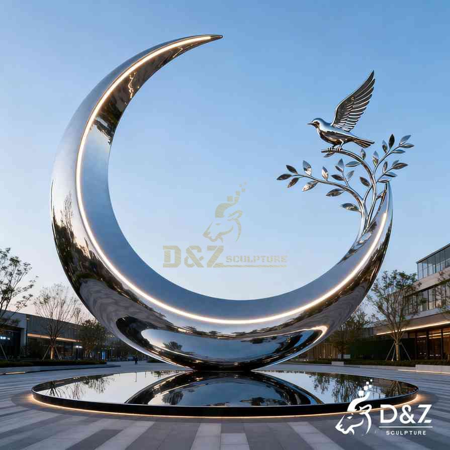 Crescent Moon Bird Sculpture 5