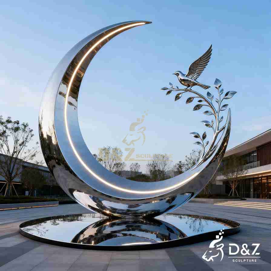 Crescent Moon Bird Sculpture 6