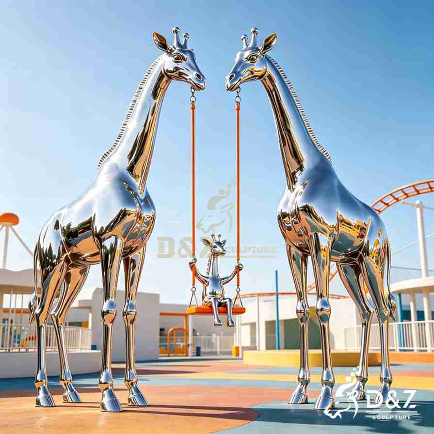 15-1 Large Metal Family Sculptures: Engraving Human Warmth