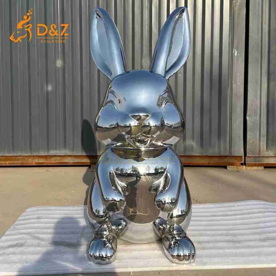 Modern Metal Rabbit Sculpture 1 Modern Metal Rabbit Sculpture 1