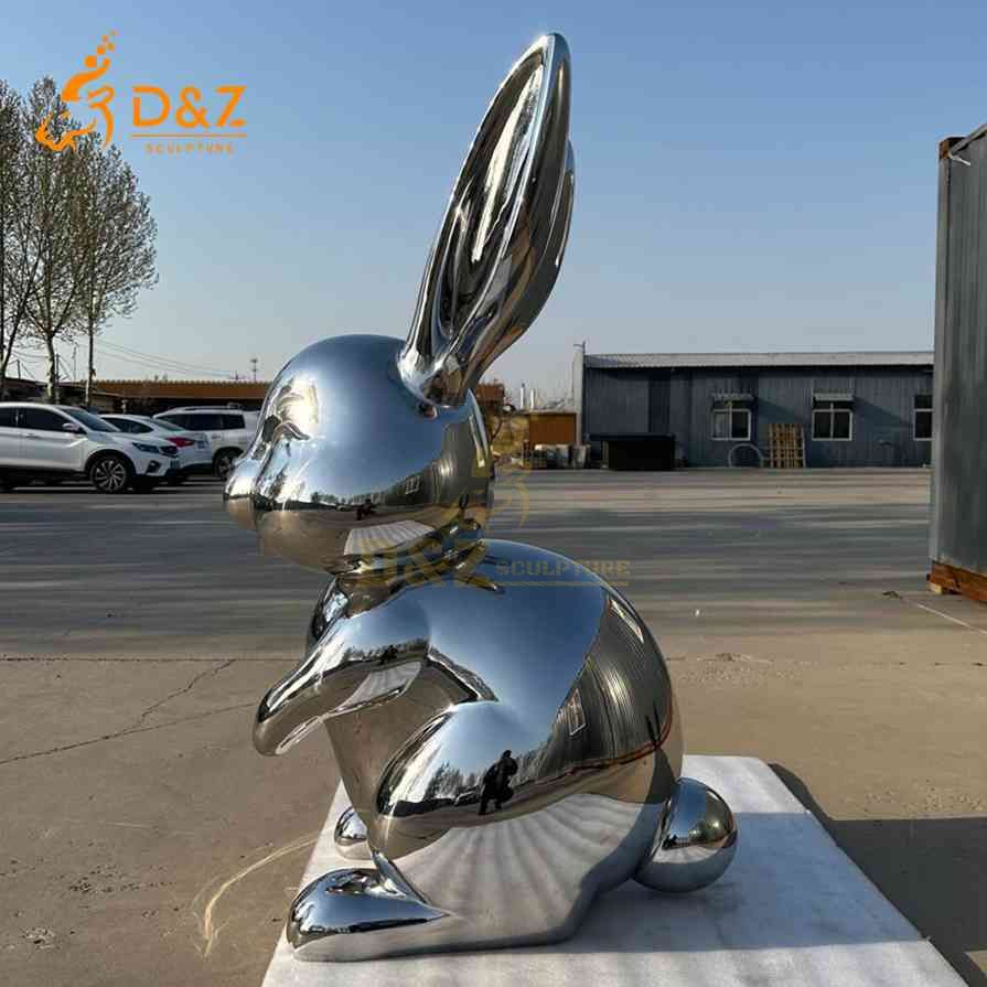 Modern Metal Rabbit Sculpture 3 Modern Metal Rabbit Sculpture 3