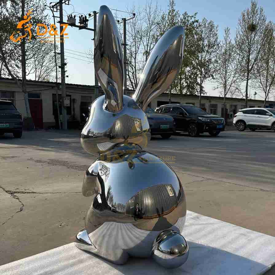 Modern Metal Rabbit Sculpture 4 Modern Metal Rabbit Sculpture 4