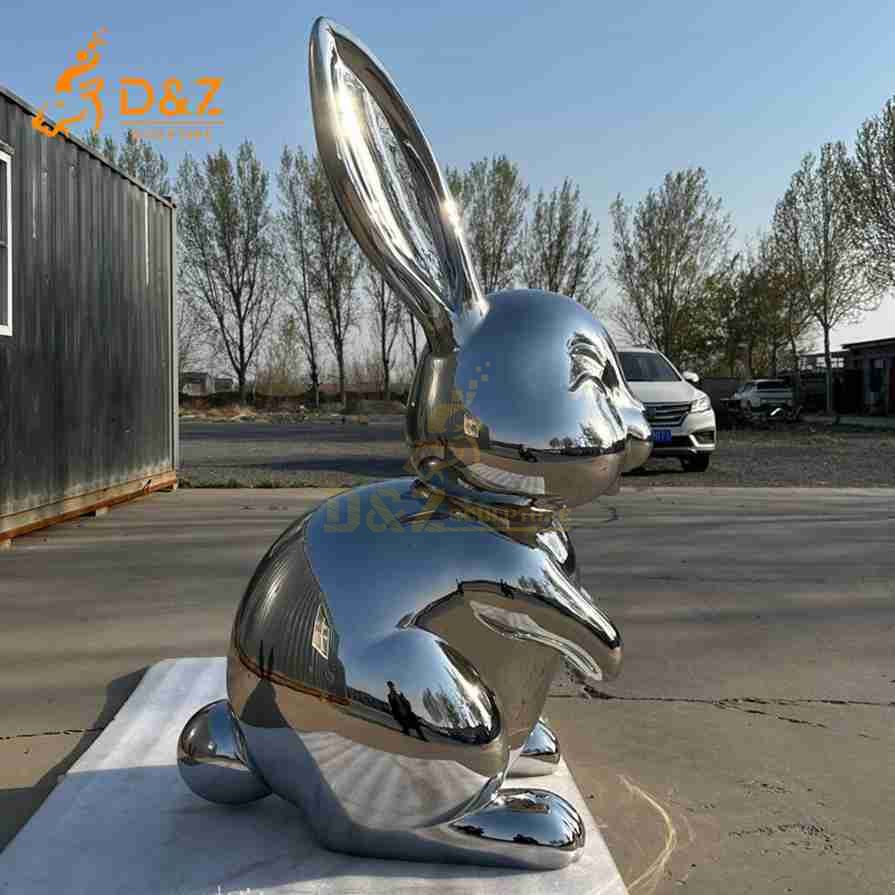 Modern Metal Rabbit Sculpture 6 Modern Metal Rabbit Sculpture 6