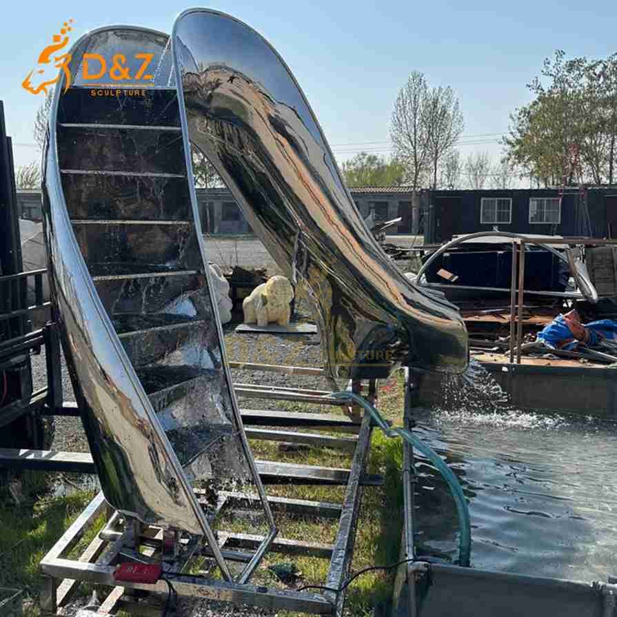 Metal Slide Sculpture Fountain 2