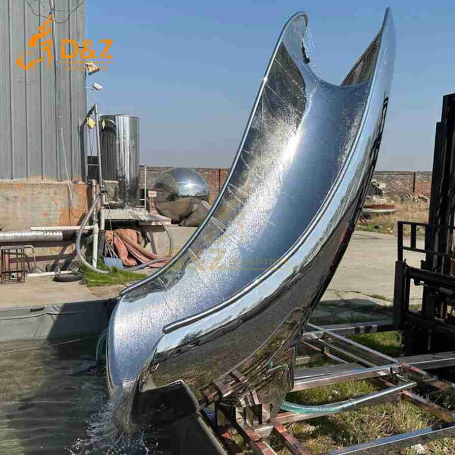 Metal Slide Sculpture Fountain 3