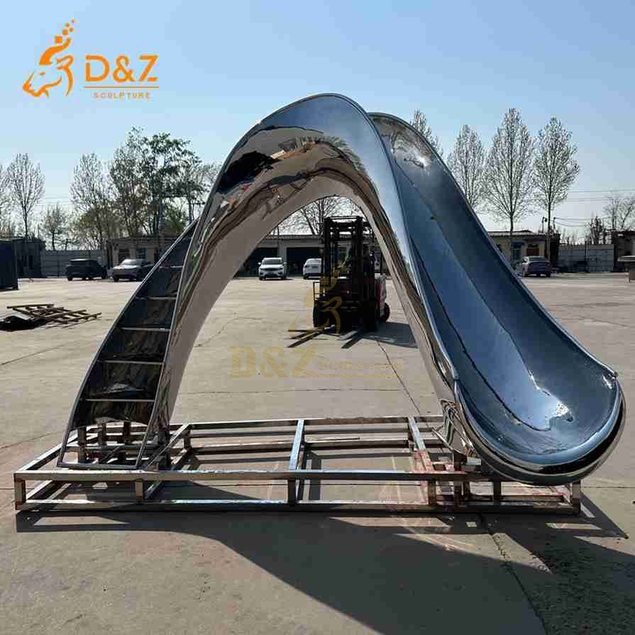 Metal Slide Sculpture Fountain 4