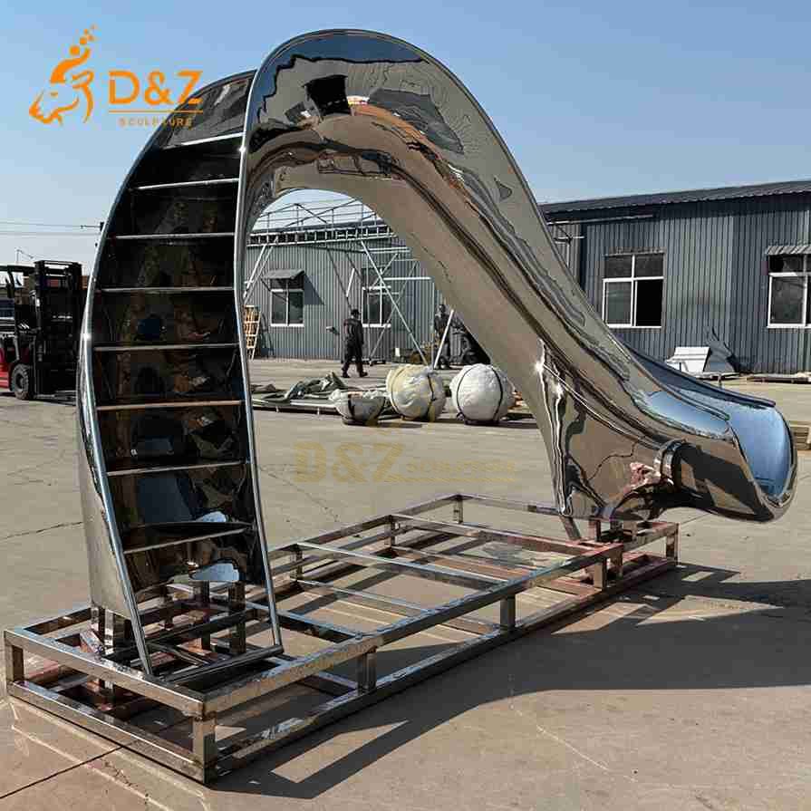 Metal Slide Sculpture Fountain 6
