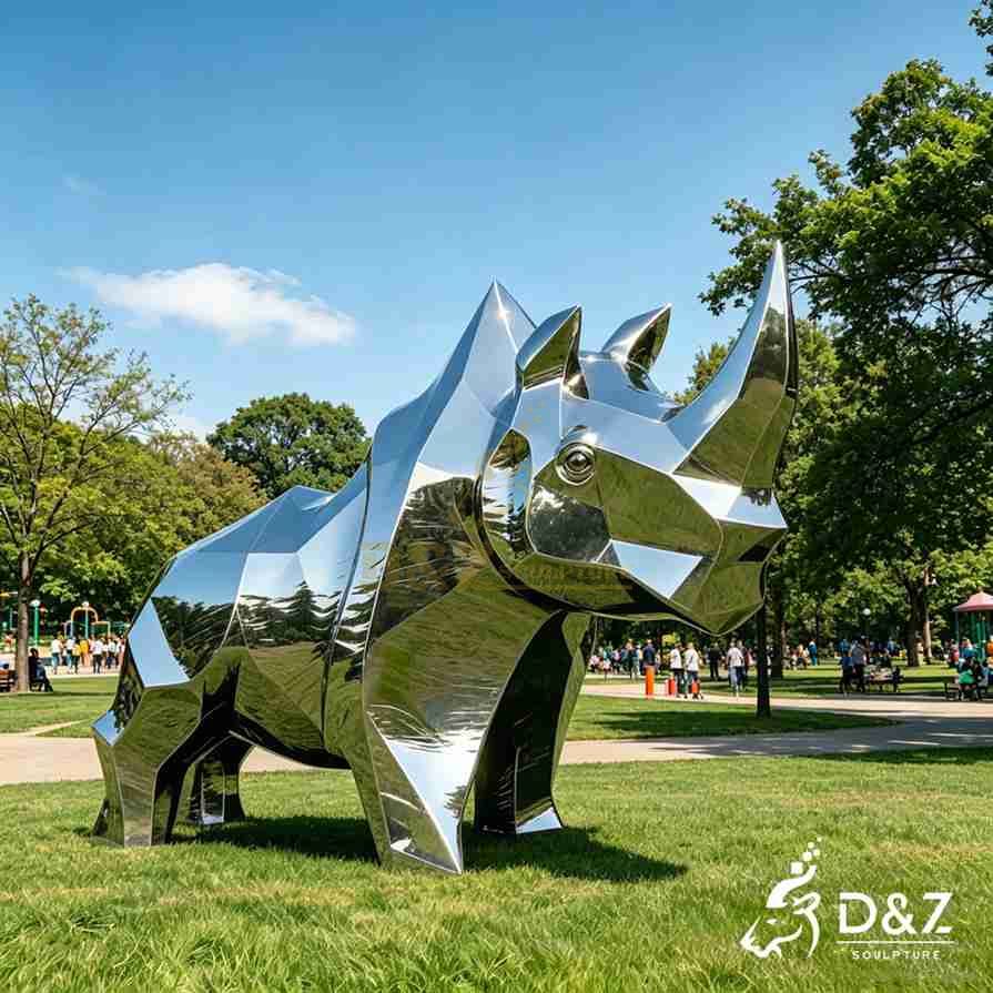 Metal Rhino Sculpture 4 Metal Rhino Sculpture 4