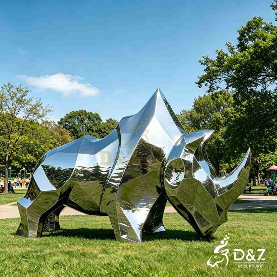 Metal Rhino Sculpture 5 Metal Rhino Sculpture 5