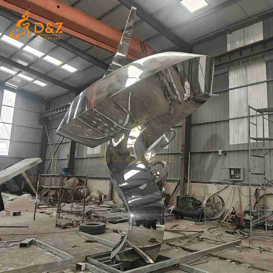 Abstract Metal Ribbon Sculpture 2