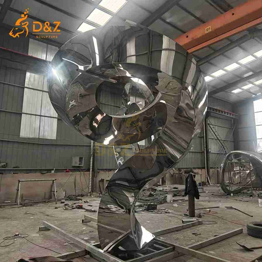 Abstract Metal Ribbon Sculpture 3