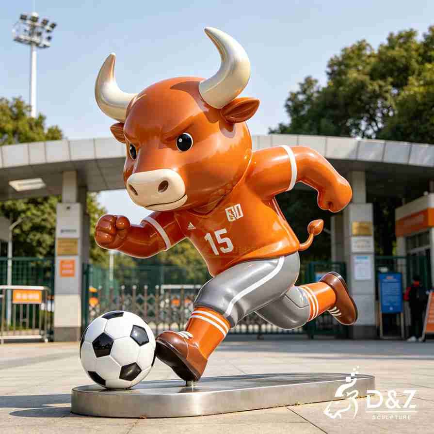 Metal Modern Bull Sculpture 1