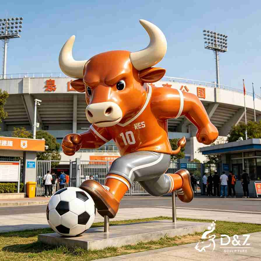 Metal Modern Bull Sculpture 5