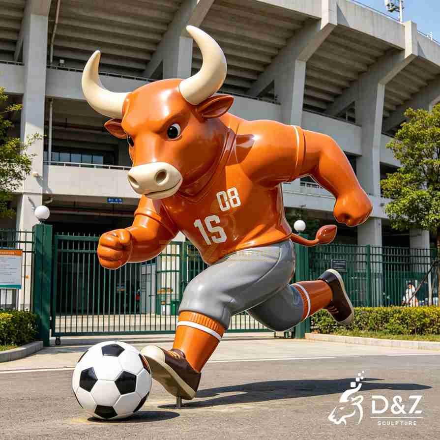 Metal Modern Bull Sculpture 6