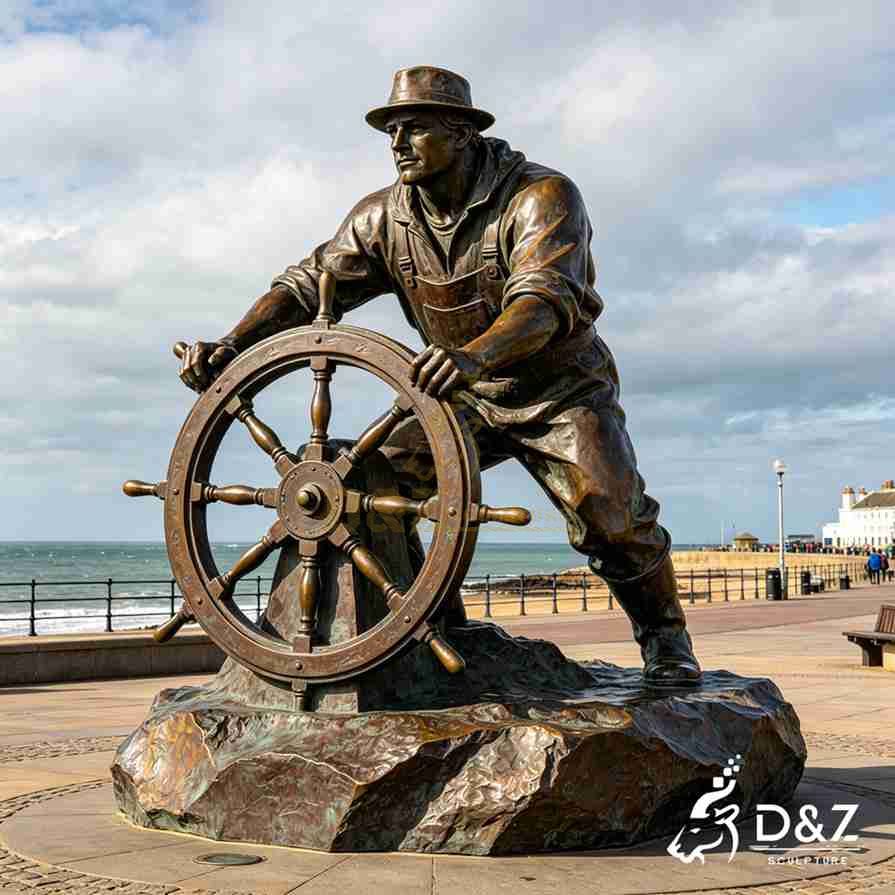 Fisherman at the Wheel Statue 4