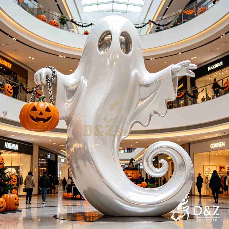 Metal Cartoon Ghost Sculpture 5