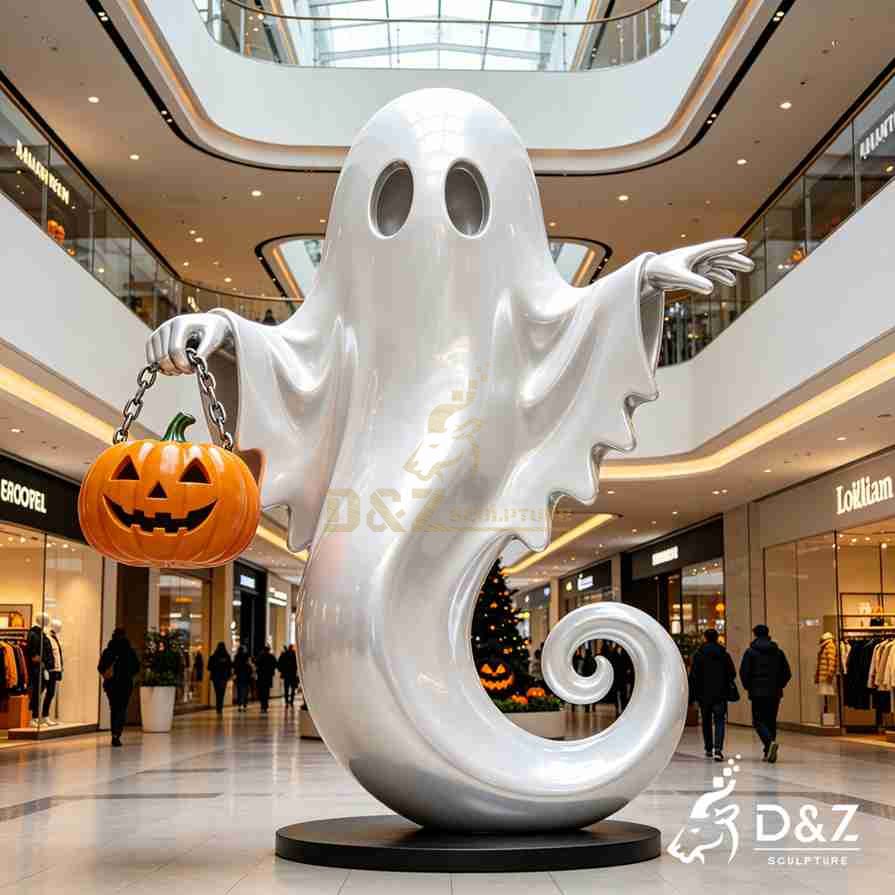 Metal Cartoon Ghost Sculpture 6