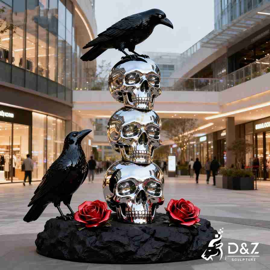 Metal Skull Art Sculpture 1