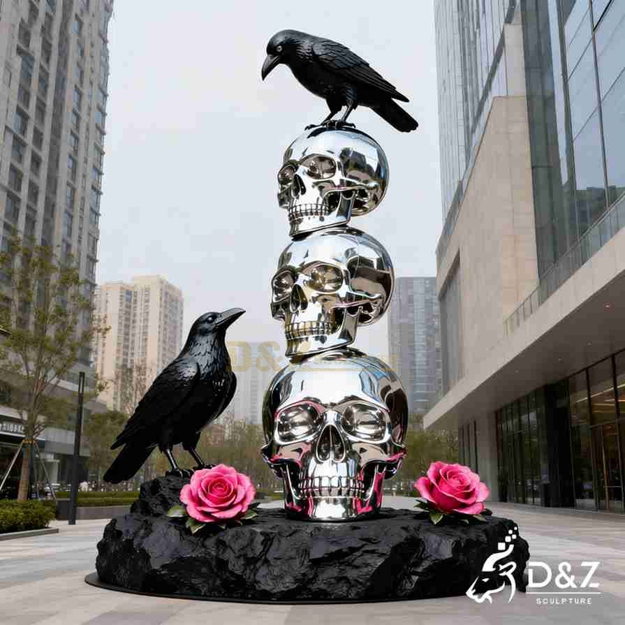 Metal Skull Art Sculpture 2