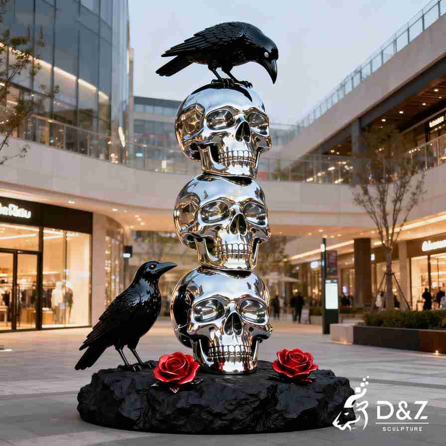 Metal Skull Art Sculpture 3
