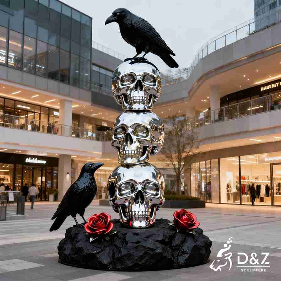 Metal Skull Art Sculpture 5