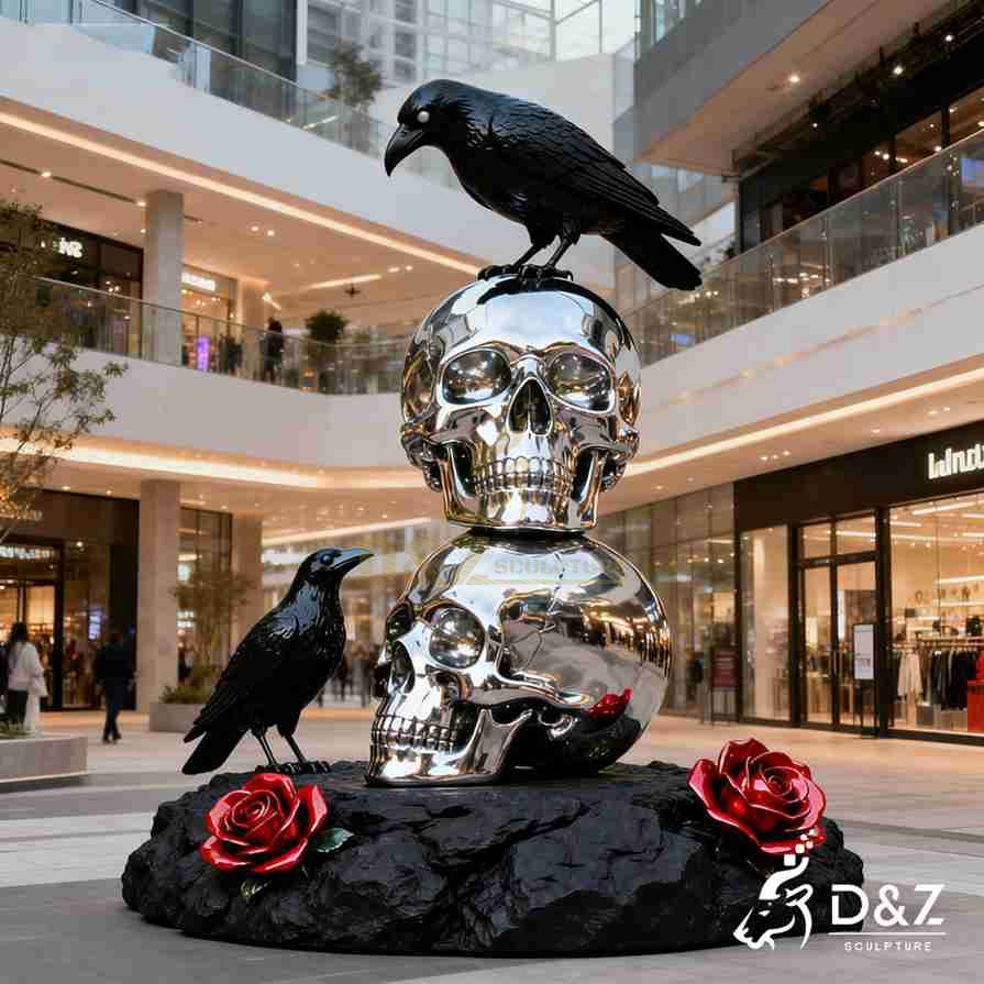 Metal Skull Art Sculpture 6