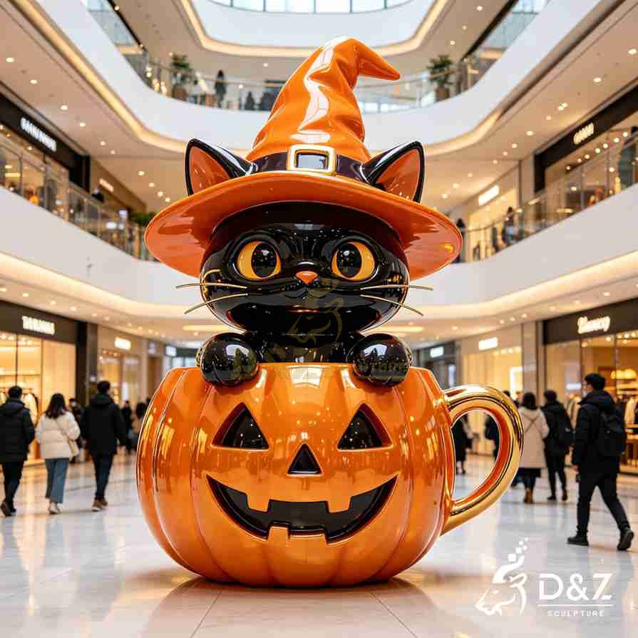 Halloween Black Cat Sculpture 4 Halloween Black Cat Sculpture 4