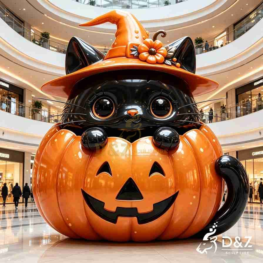 Halloween Black Cat Sculpture 5 Halloween Black Cat Sculpture 5