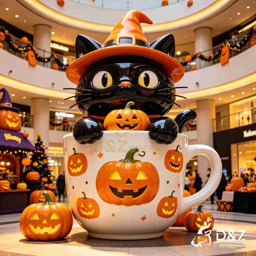 Halloween Black Cat Sculpture 6 Halloween Black Cat Sculpture 6