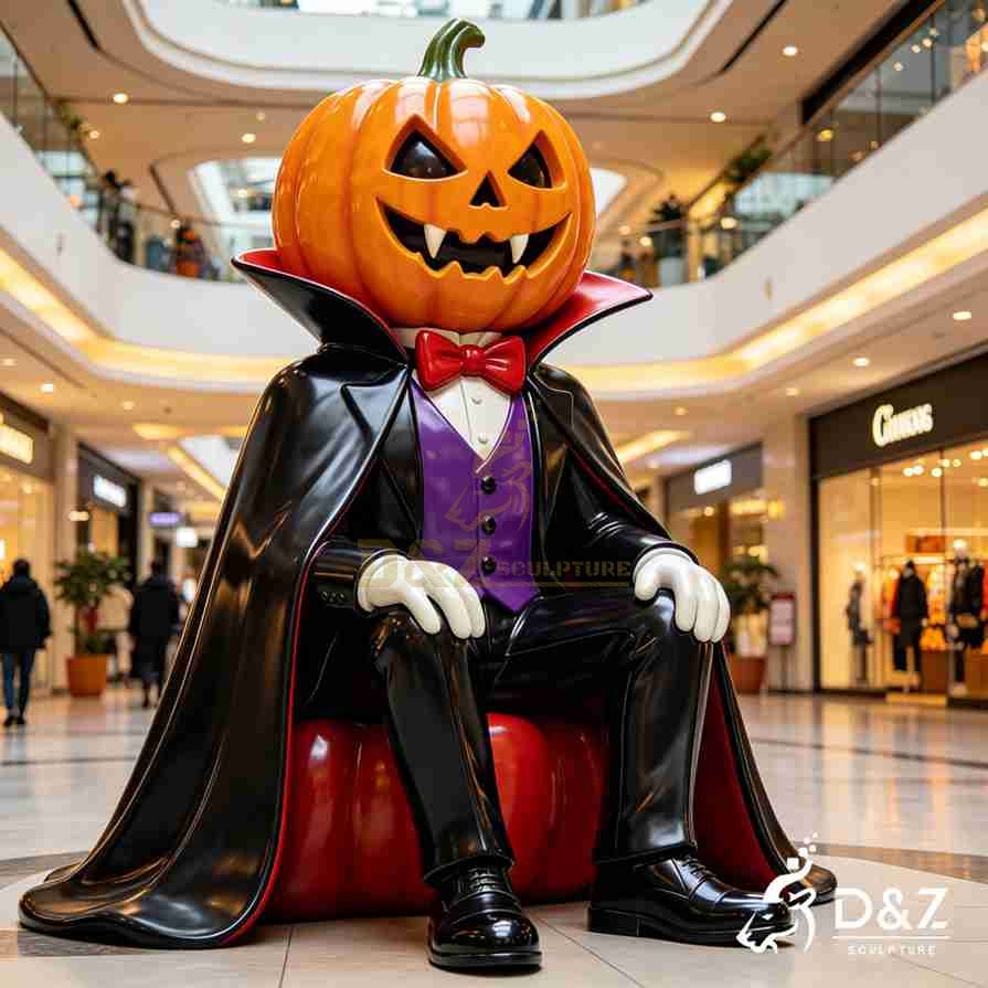 Pumpkin Vampire Sculpture 5