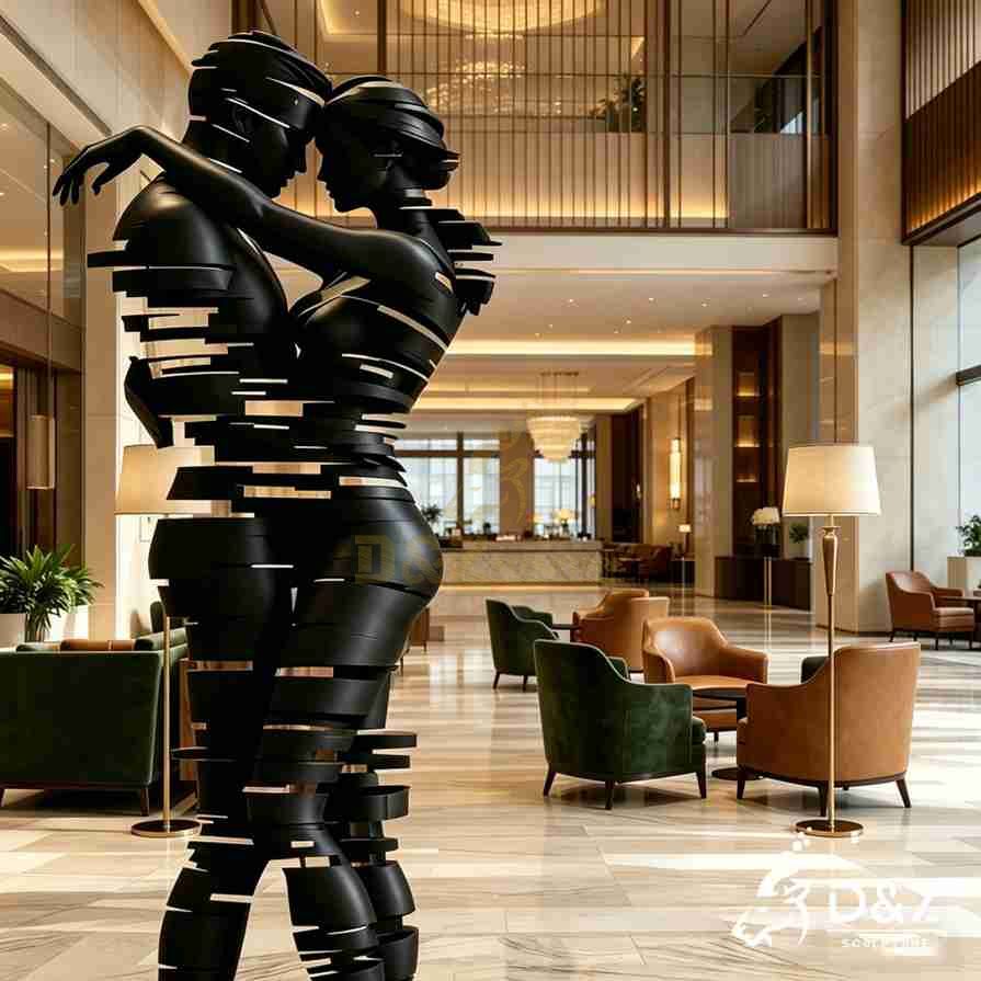 Abstract Lovers Embrace Sculpture 5