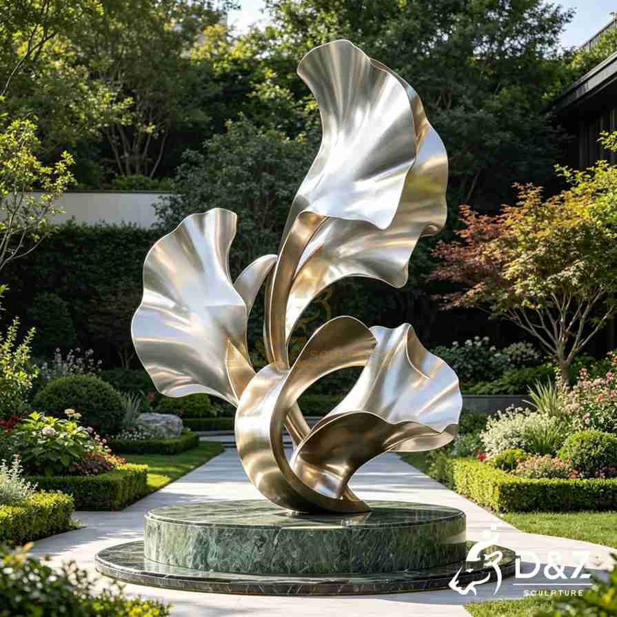 Large Metal Orchid Sculpture 2
